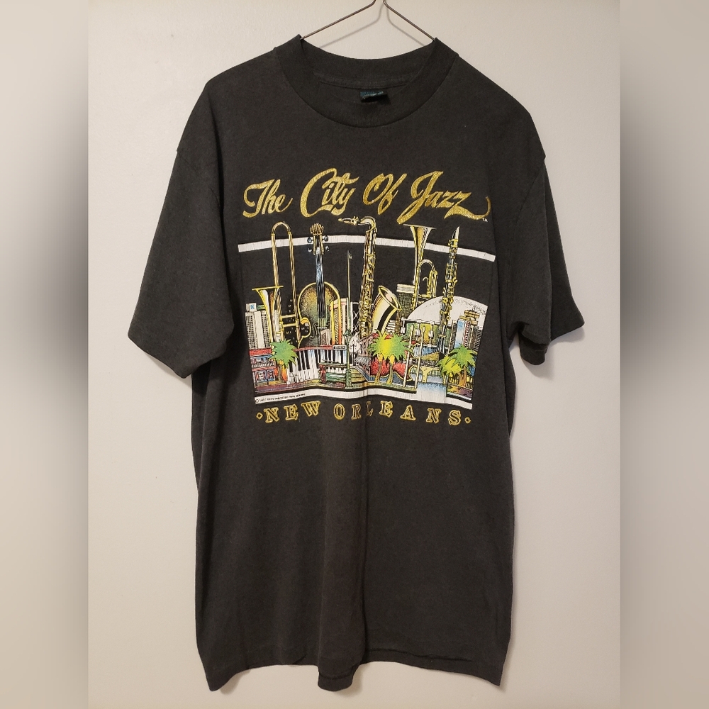 Vintage 1987 New Orleans Jazz T Shirt XL Single Stitch